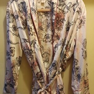 Victoria's Secret Floral Robe with Pink Accents